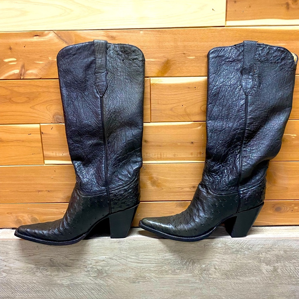 Howdy!! Authentic Ostrich Western Style Boots